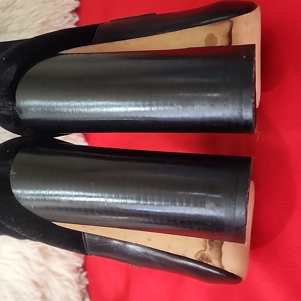 ALEXANDER WANG Boots Hannah Black Leather Velvet Sock Boots - Picture 6 of 10